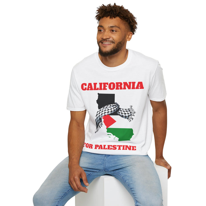 California For Palestine  Unisex Cotton Tshirt