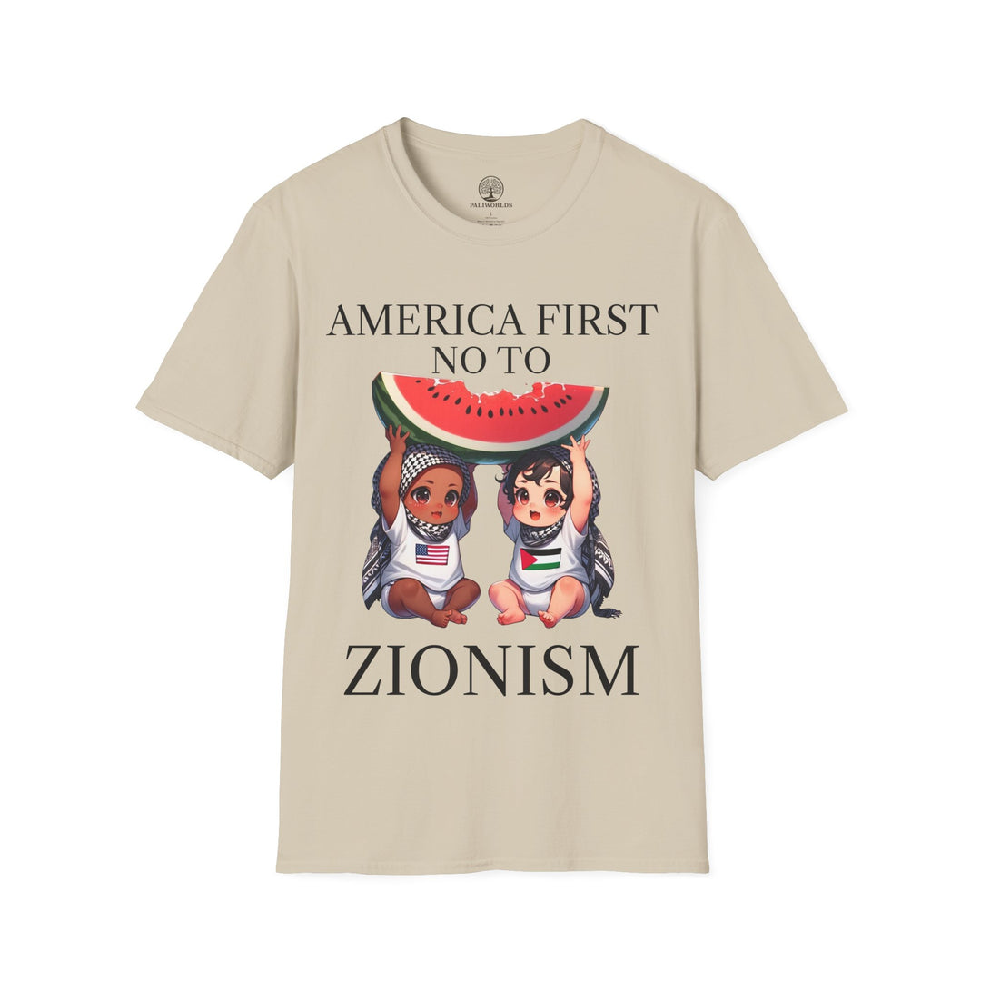 America First and Palestine Tshirt