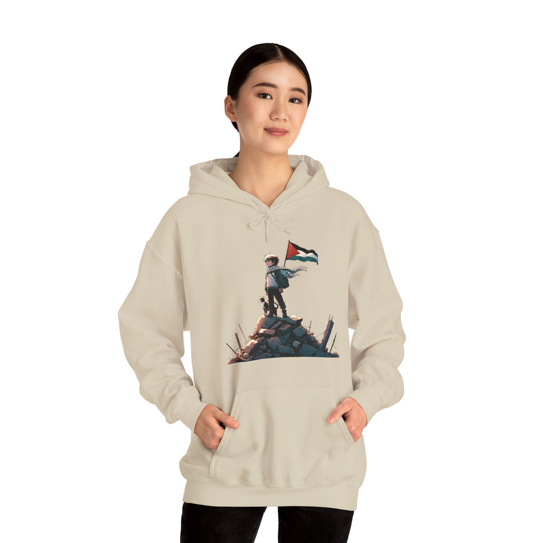 Cat and Palestine III Unisex Hoodie