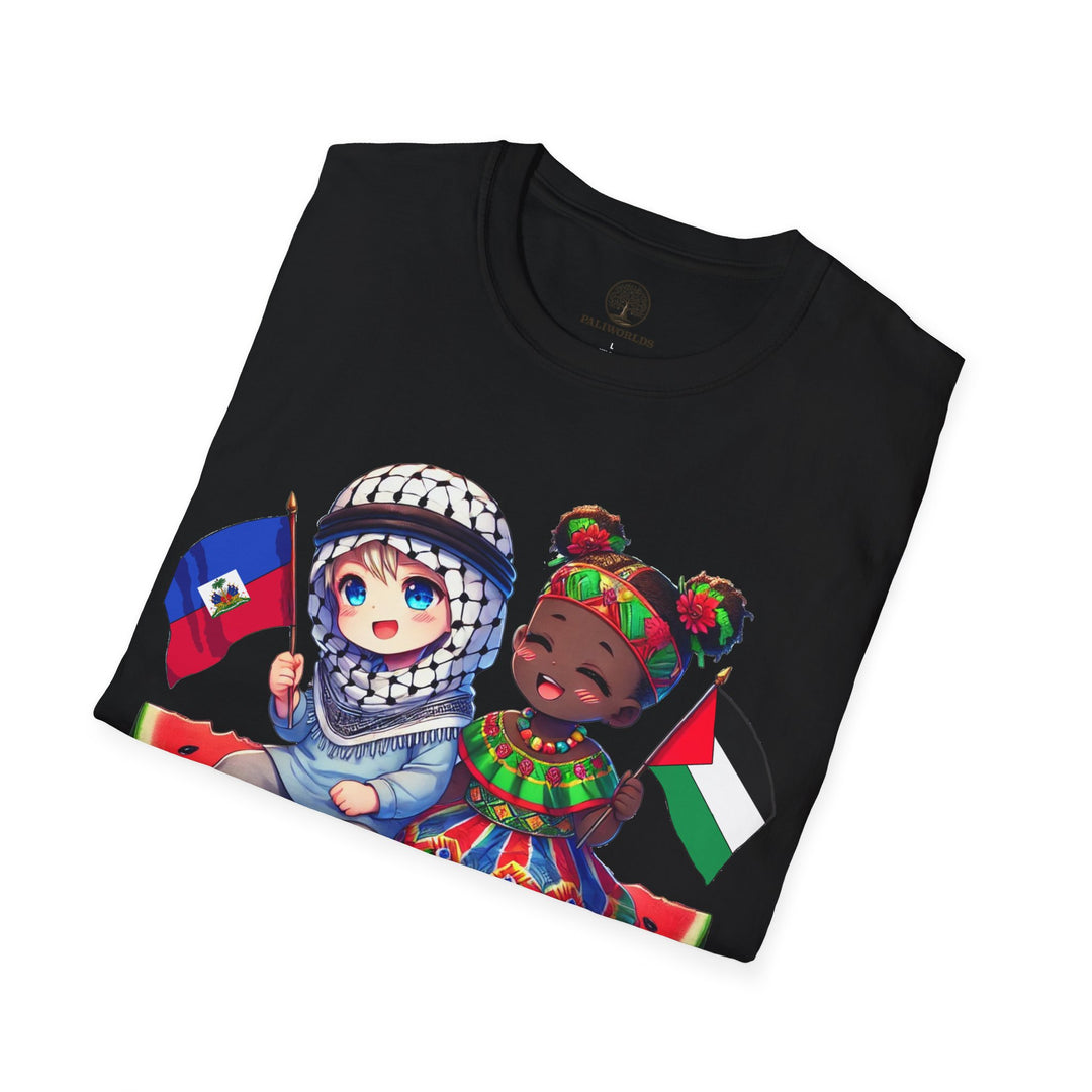 Haiti and Palestine Unisex Tshirt