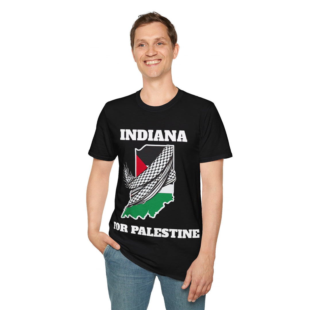 INDIANA For Palestine  Unisex Cotton Tshirt