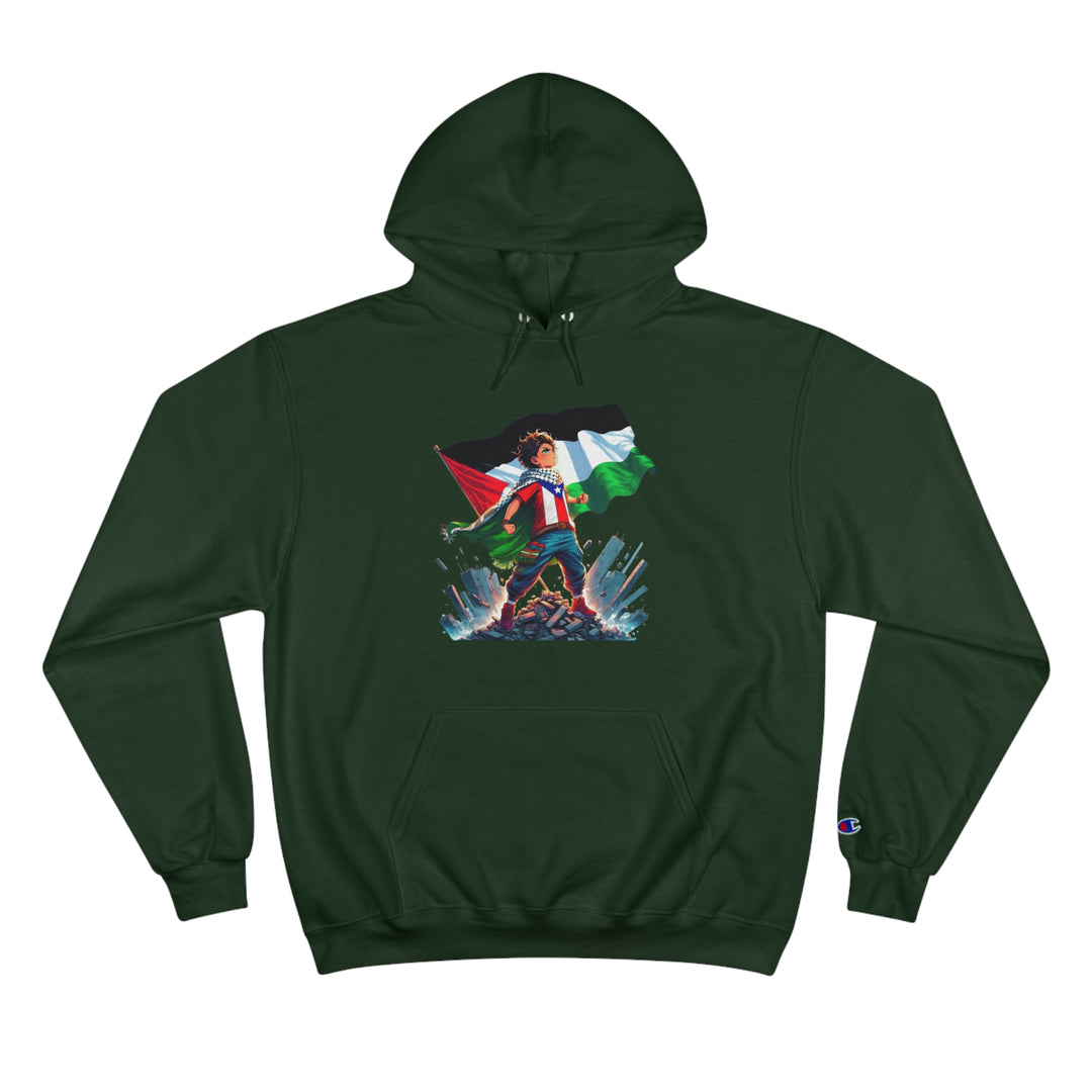 Puerto Rico and Palestine Champion Unisex Hoodie