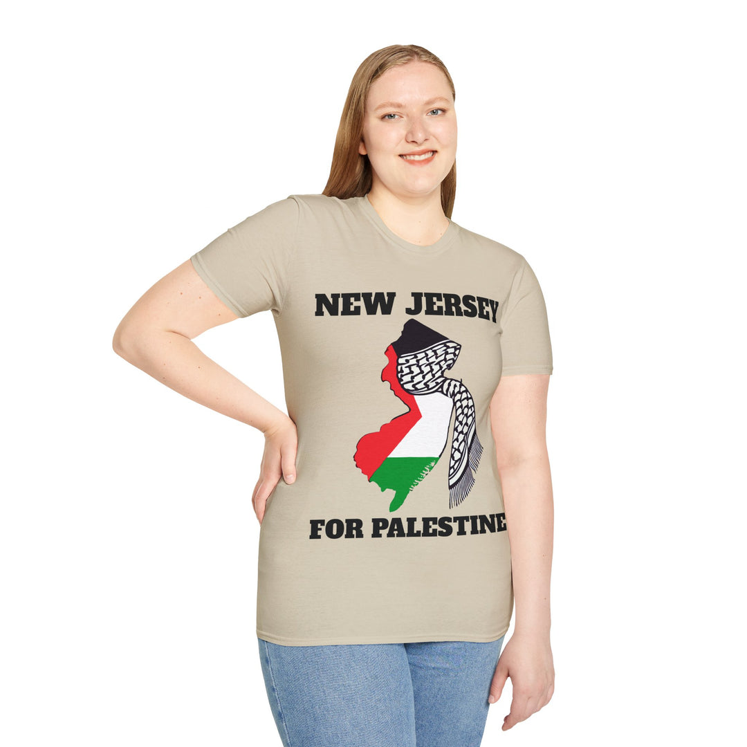 NEW JERSEY For Palestine  Unisex Cotton Tshirt