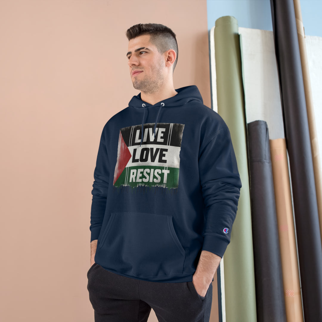 Sudadera con capucha del campeón de Palestina Vive, ama y resiste 