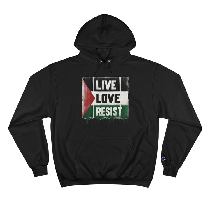 Sudadera con capucha del campeón de Palestina Vive, ama y resiste 