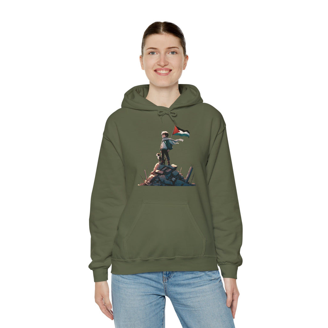 Cat and Palestine III Unisex Hoodie