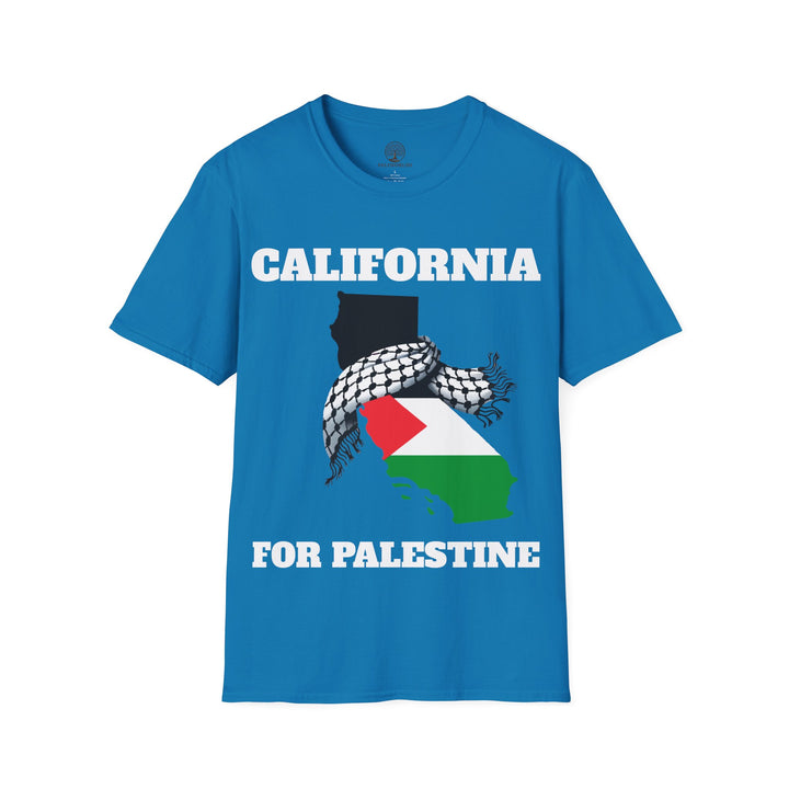 California For Palestine  Unisex Cotton Tshirt