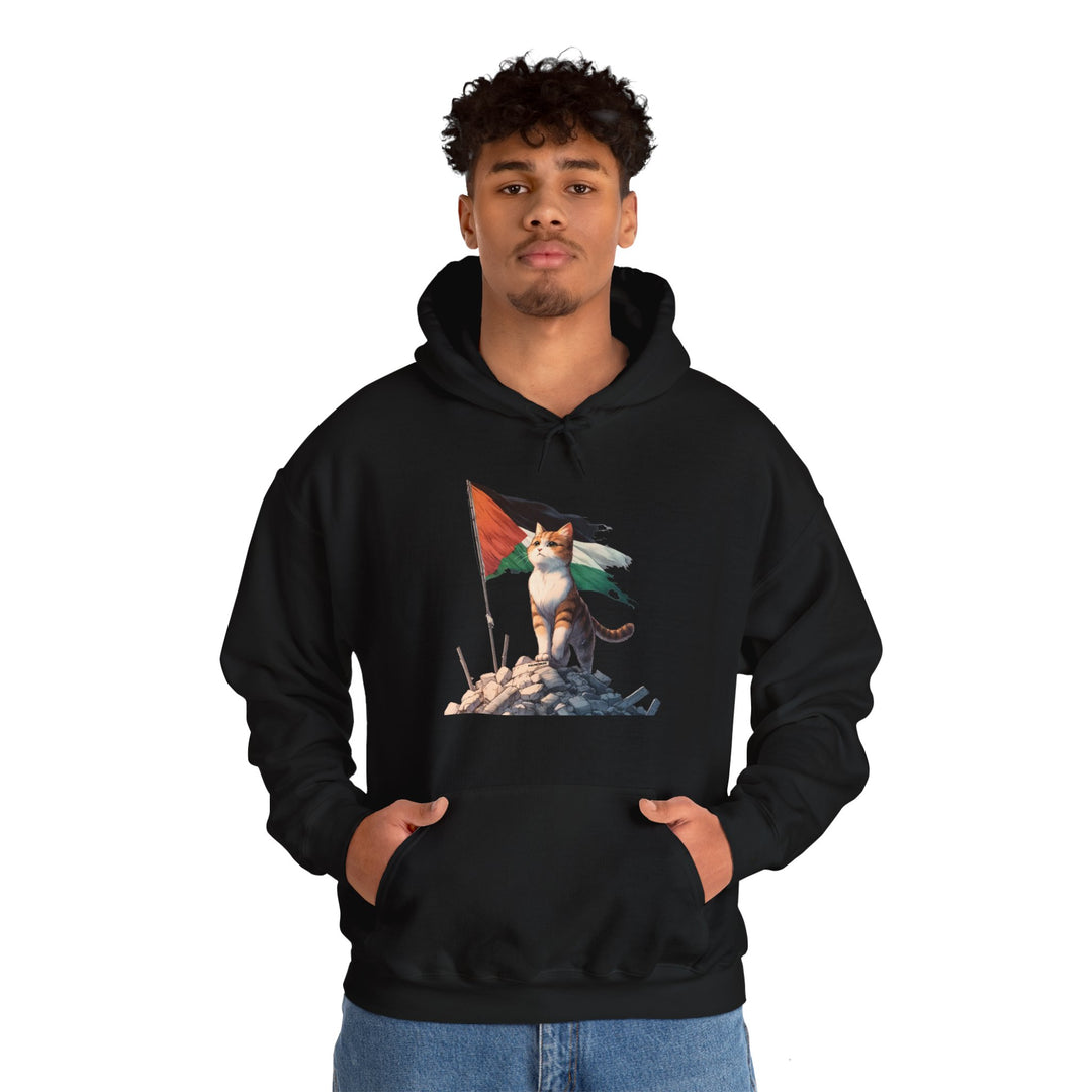 Cat and Palestine I Unisex Hoodie