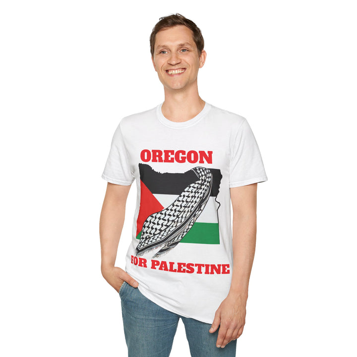 OREGON For Palestine  Unisex Cotton Tshirt