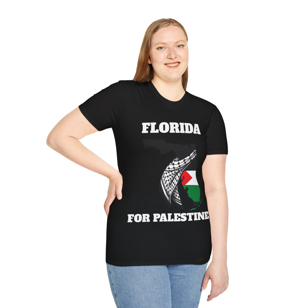 Florida II For Palestine  Unisex Cotton Tshirt