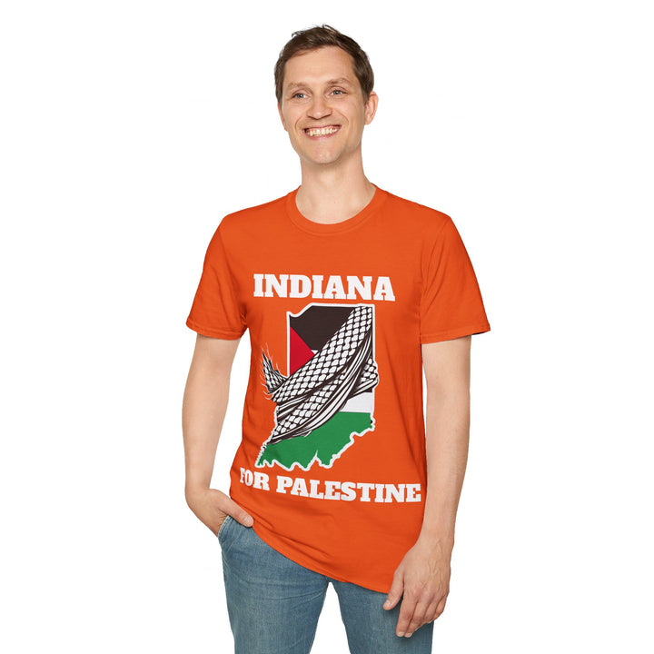 INDIANA For Palestine  Unisex Cotton Tshirt