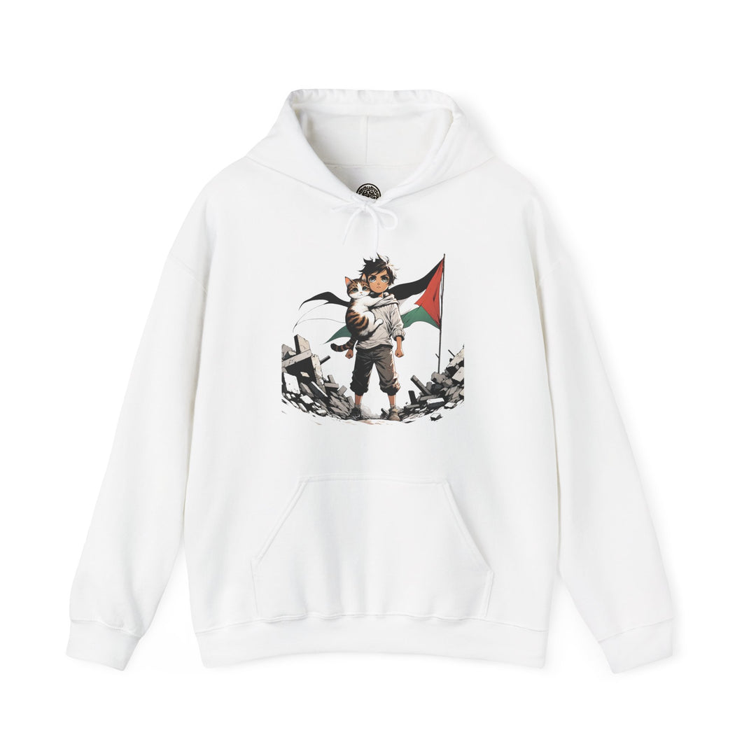 Cat and Palestine II Unisex Hoodie