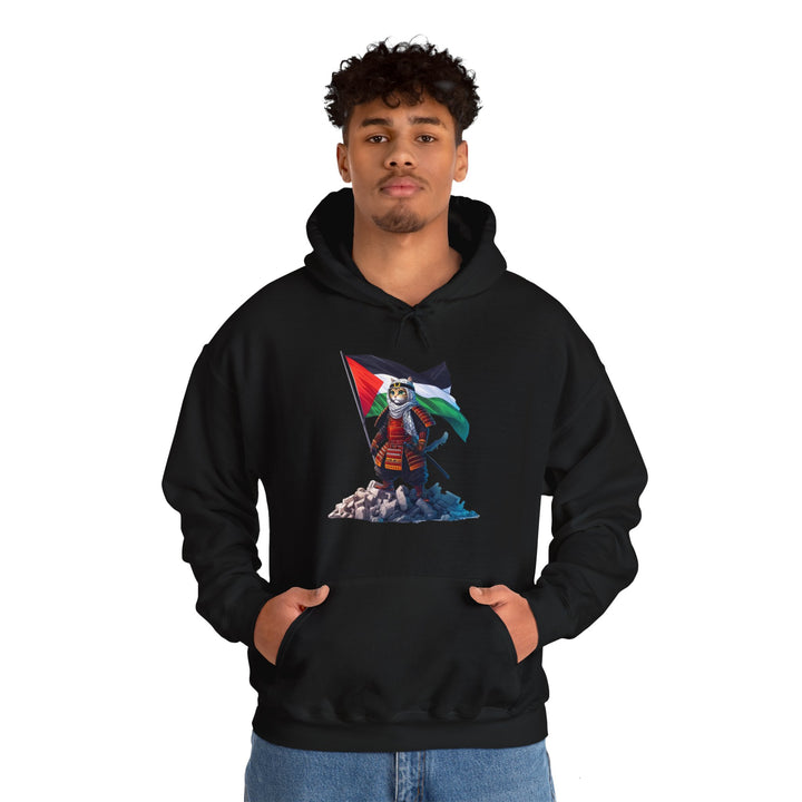 Cat Samurai and Palestine Unisex Hoodie