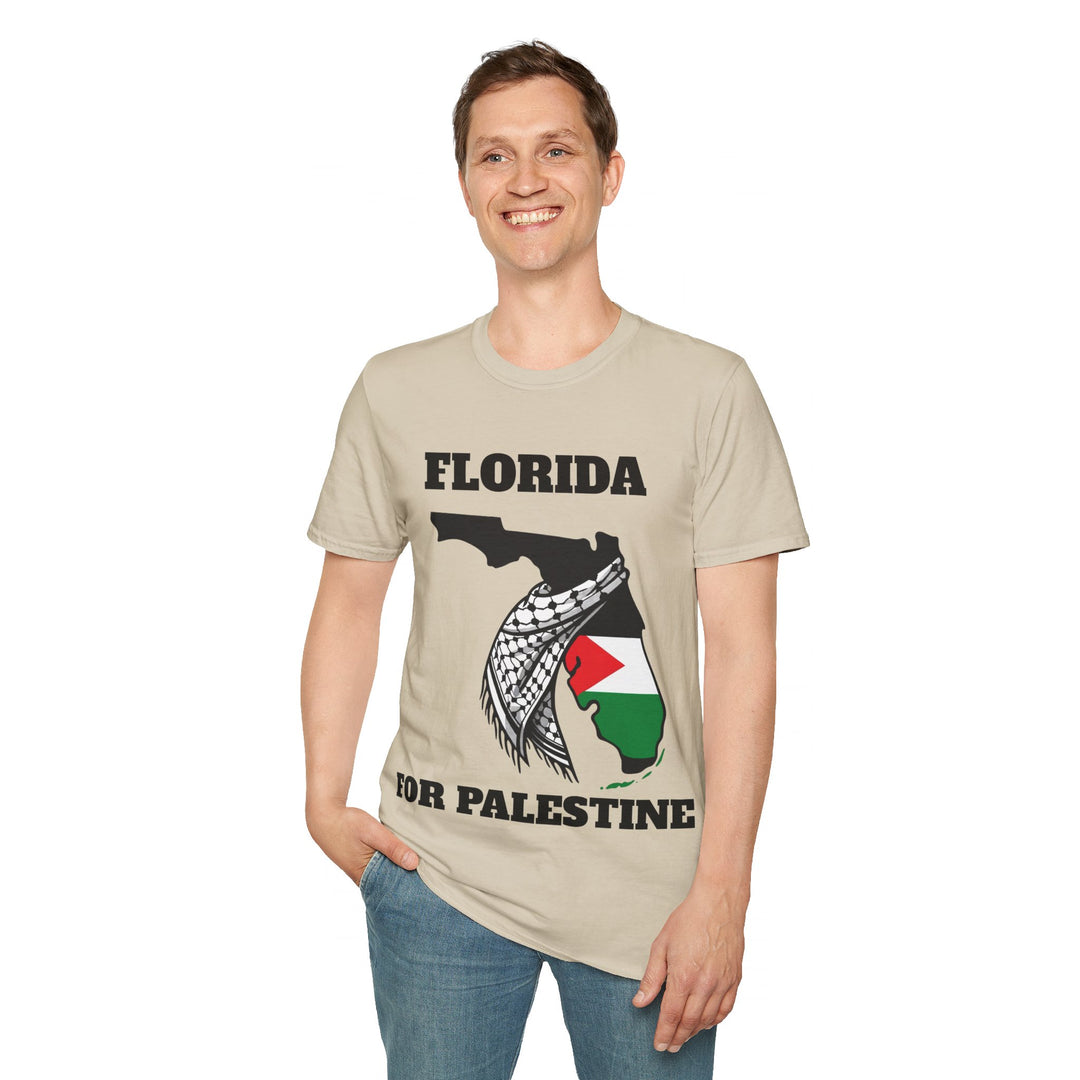 Florida II For Palestine  Unisex Cotton Tshirt