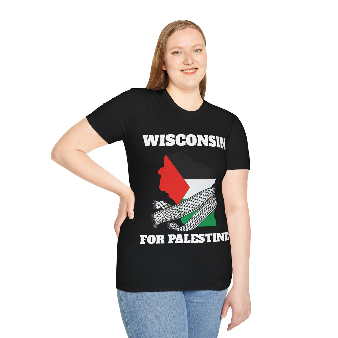 Camiseta unisex de algodón WISCONSIN For Palestine 