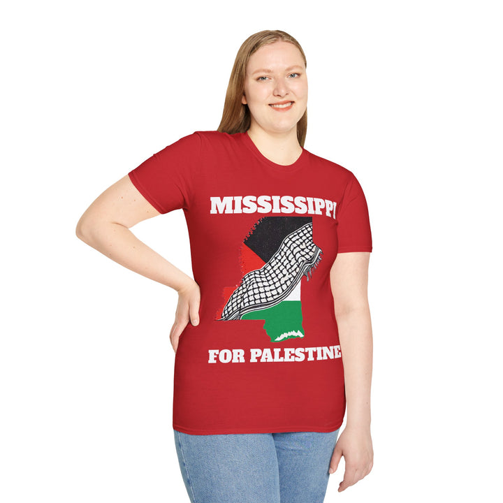 MISSISSIPPI For Palestine  Unisex Cotton Tshirt