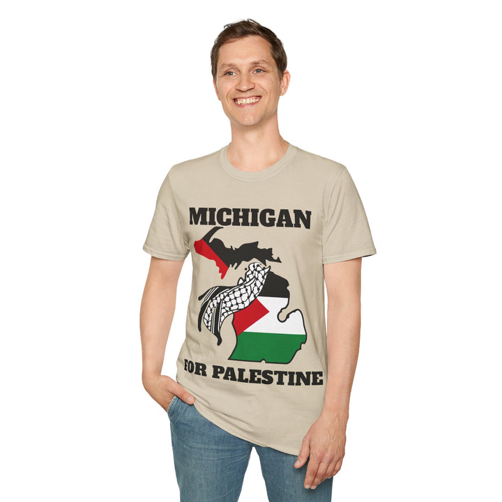 Michigan II For Palestine  Unisex Cotton Tshirt