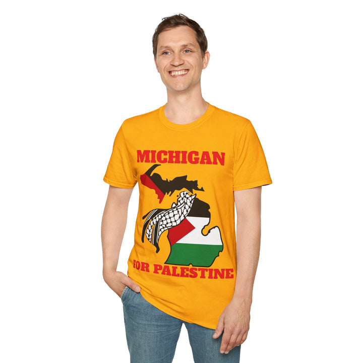 Michigan II For Palestine  Unisex Cotton Tshirt