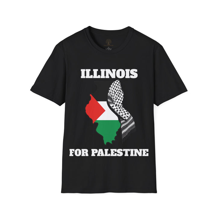 ILLINOIS For Palestine  Unisex Cotton Tshirt