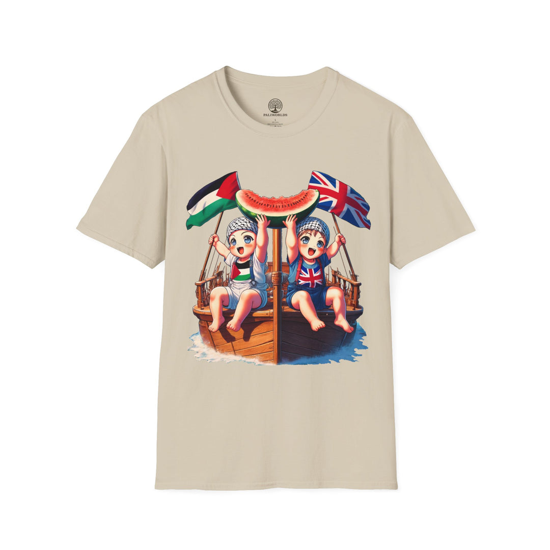 United Kingdom and Palestine Unisex Tshirt