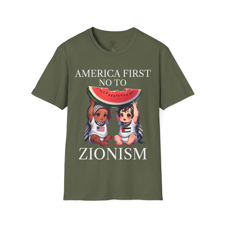 America First and Palestine Tshirt