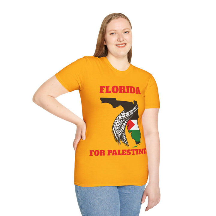 Florida II For Palestine  Unisex Cotton Tshirt