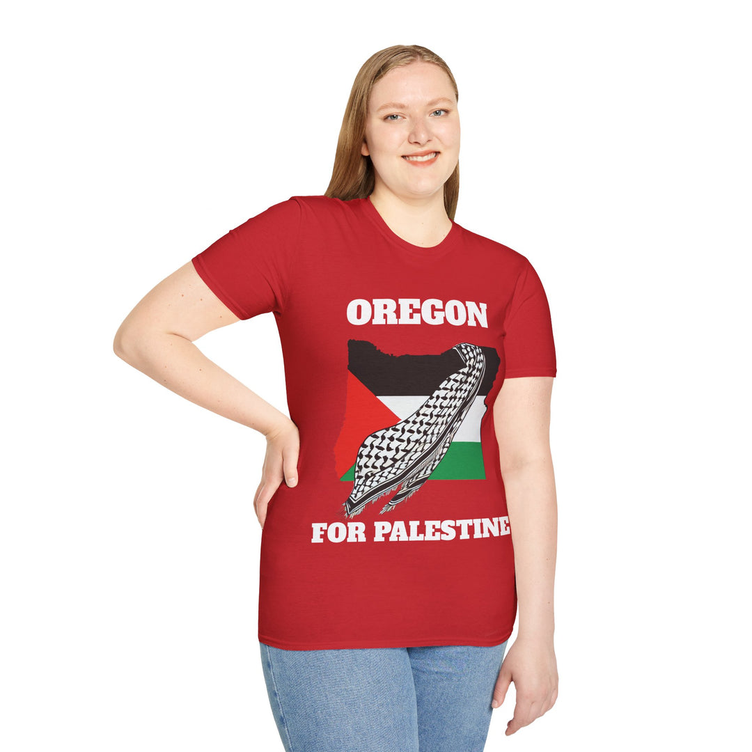 OREGON For Palestine  Unisex Cotton Tshirt