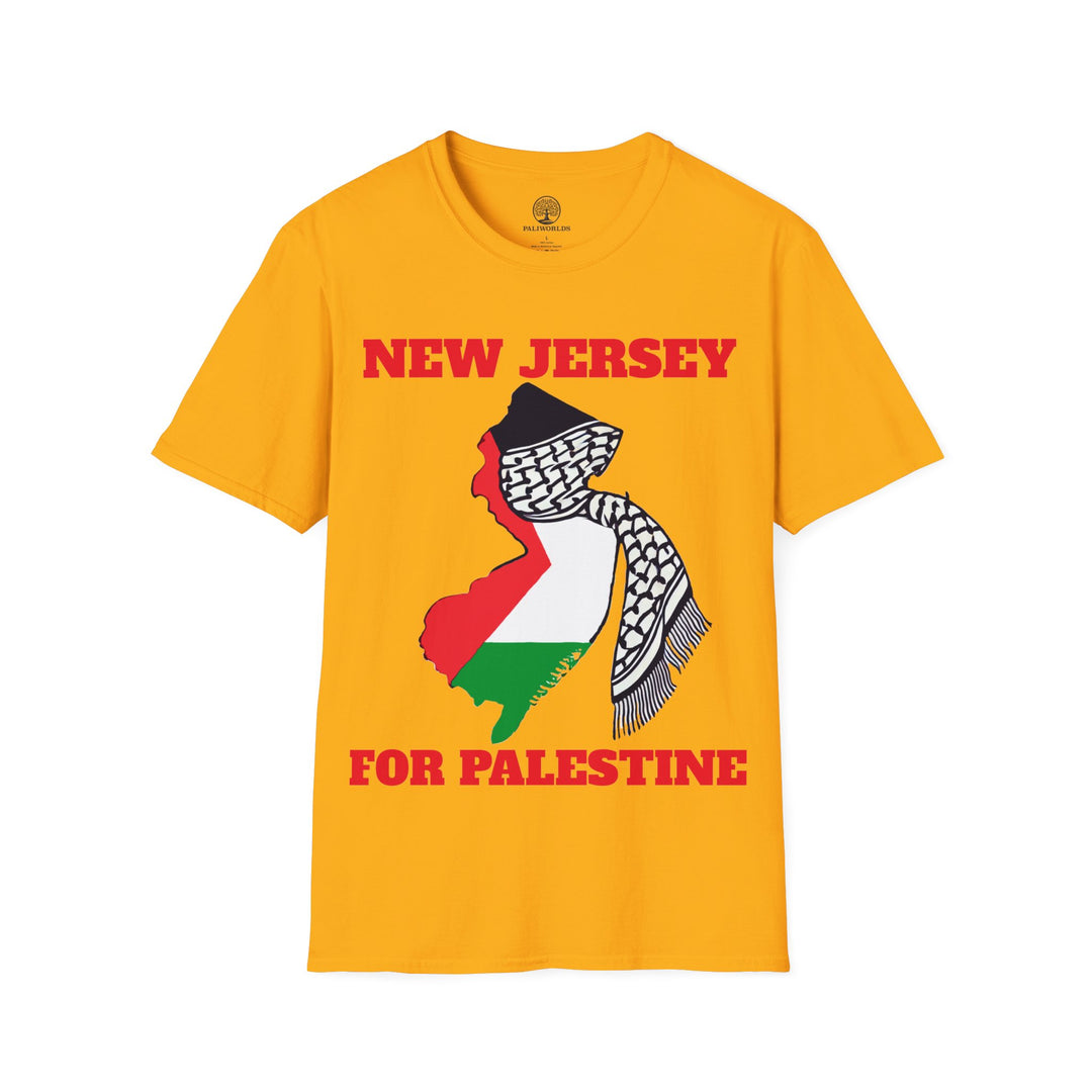 NEW JERSEY For Palestine  Unisex Cotton Tshirt