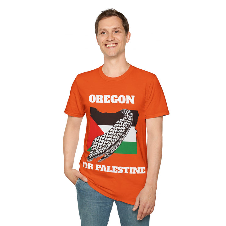 OREGON For Palestine  Unisex Cotton Tshirt