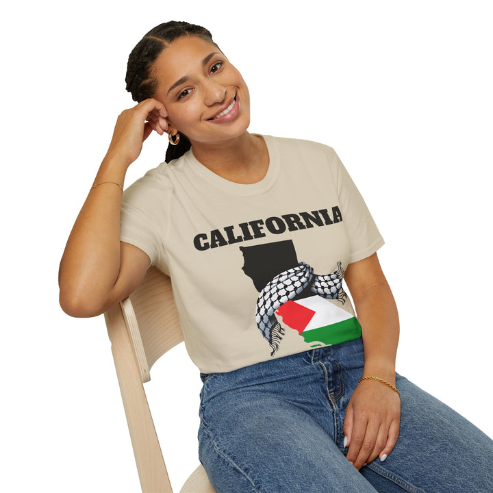 California For Palestine  Unisex Cotton Tshirt