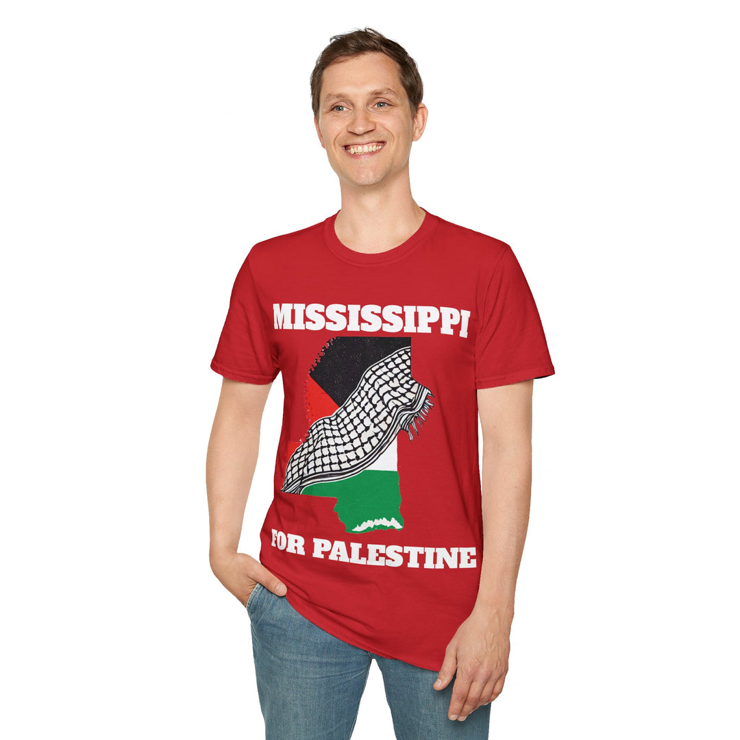 MISSISSIPPI For Palestine  Unisex Cotton Tshirt