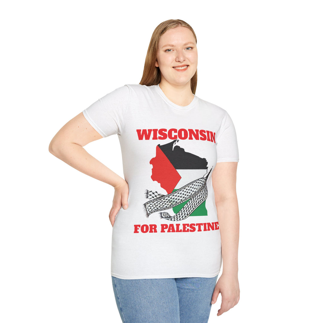 Camiseta unisex de algodón WISCONSIN For Palestine 