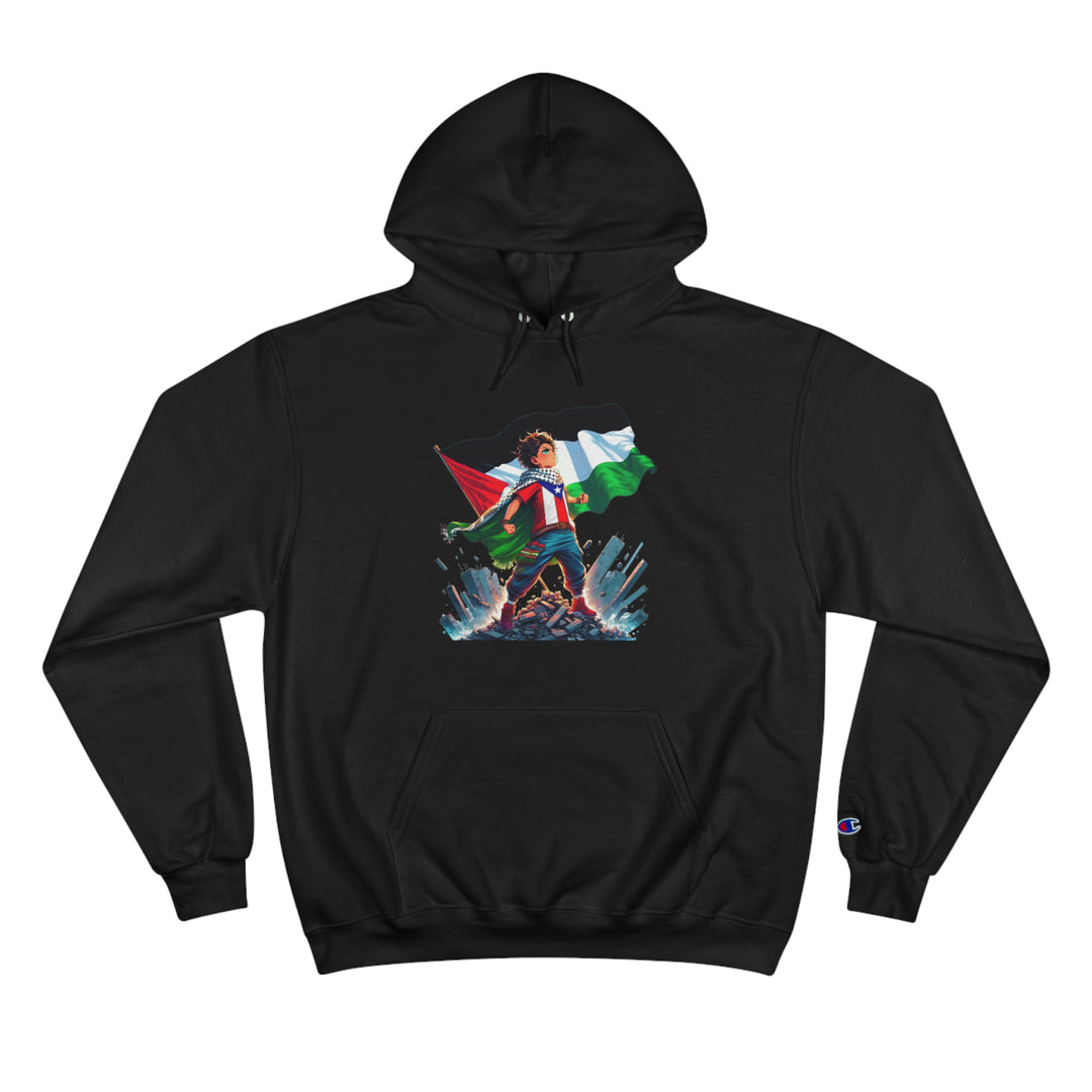 Puerto Rico and Palestine Champion Unisex Hoodie