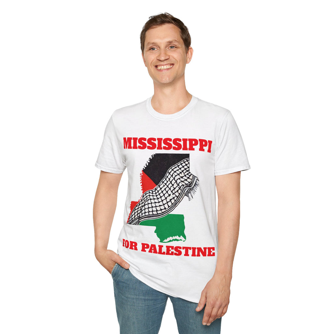 MISSISSIPPI For Palestine  Unisex Cotton Tshirt