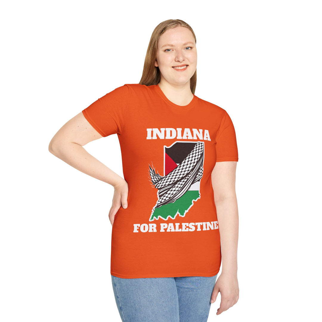 INDIANA For Palestine  Unisex Cotton Tshirt