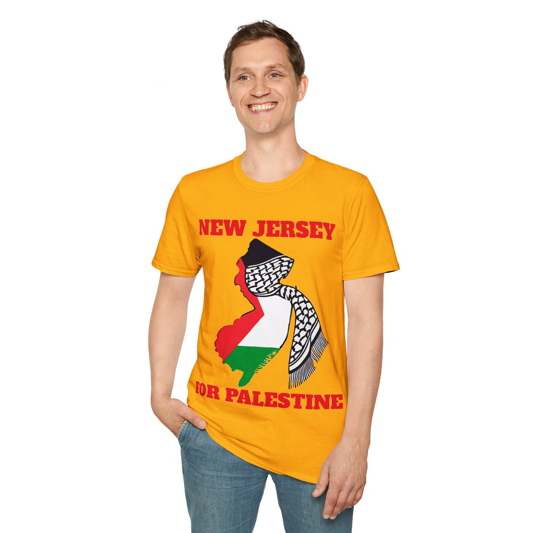 NEW JERSEY For Palestine  Unisex Cotton Tshirt