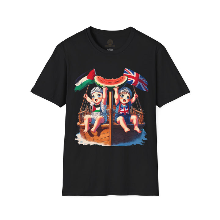 United Kingdom and Palestine Unisex Tshirt