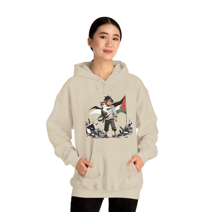 Cat and Palestine II Unisex Hoodie