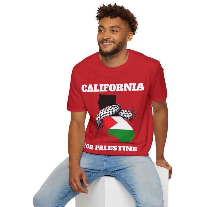 California For Palestine  Unisex Cotton Tshirt