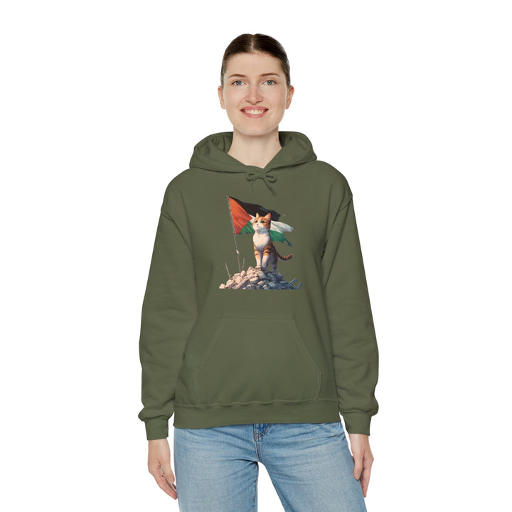 Cat and Palestine I Unisex Hoodie