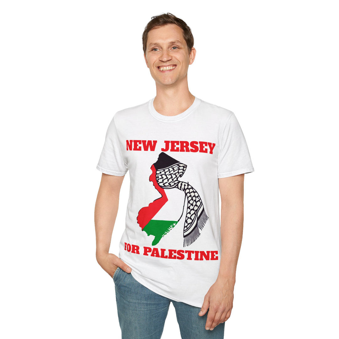 NEW JERSEY For Palestine  Unisex Cotton Tshirt