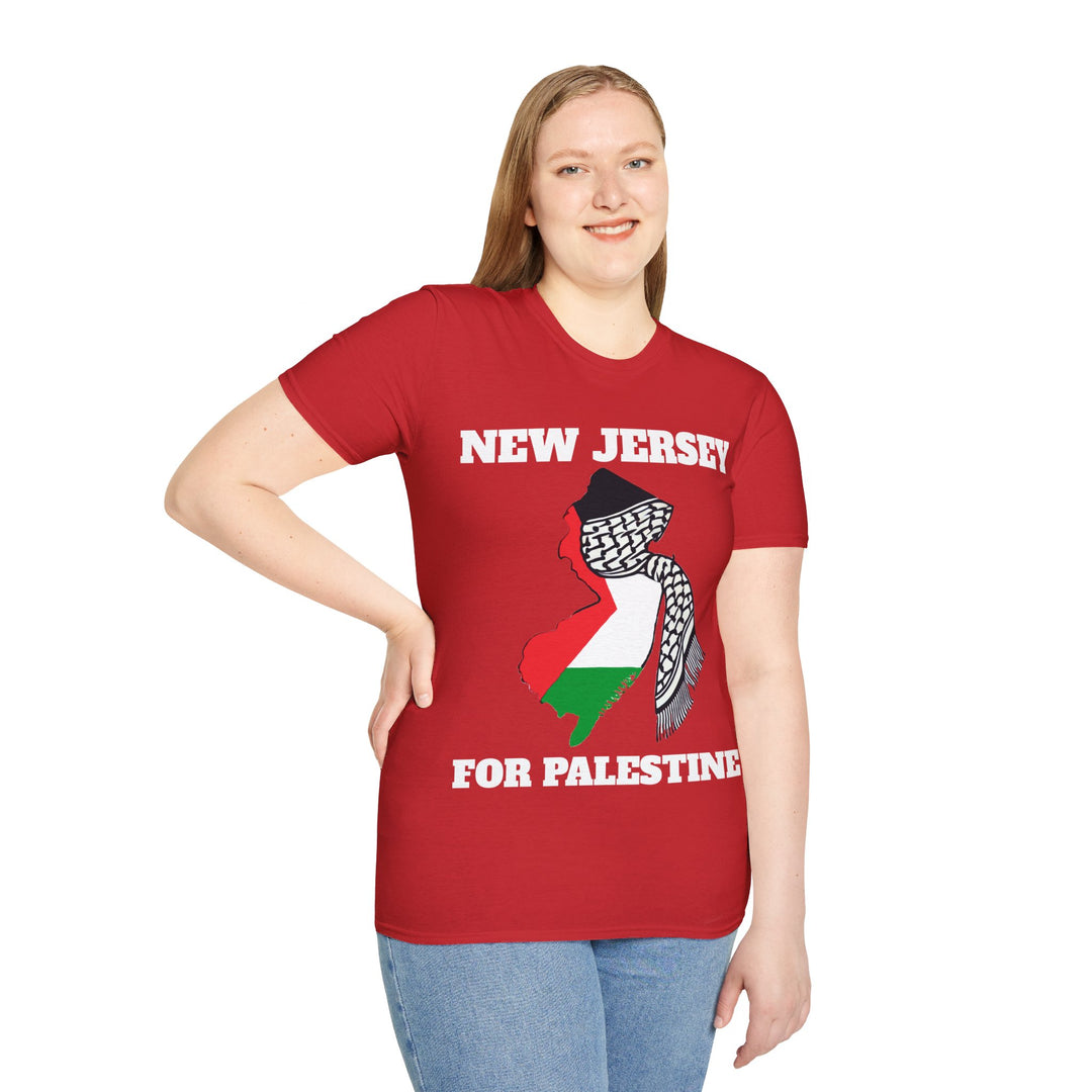 NEW JERSEY For Palestine  Unisex Cotton Tshirt