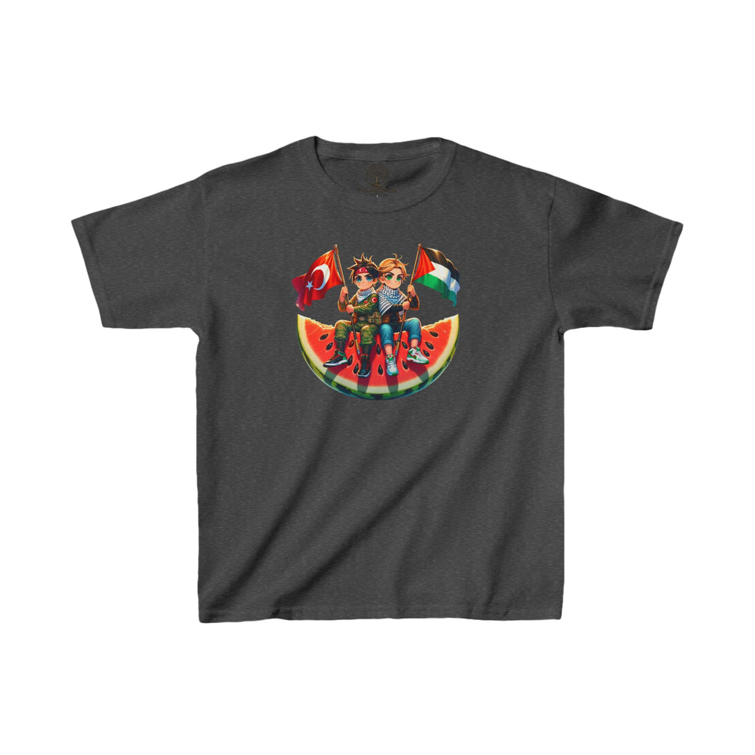 Türkiye and Palestine Kids Tee