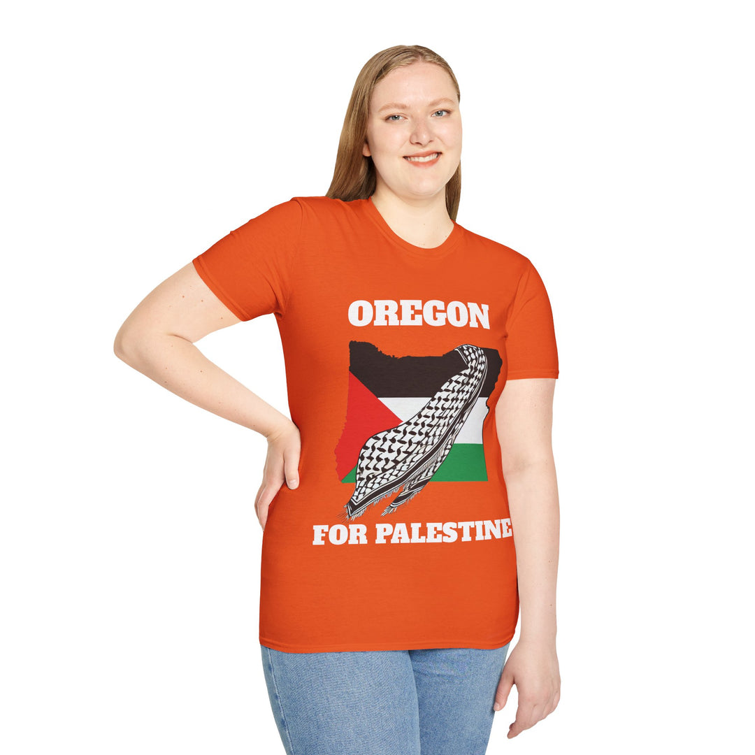 OREGON For Palestine  Unisex Cotton Tshirt