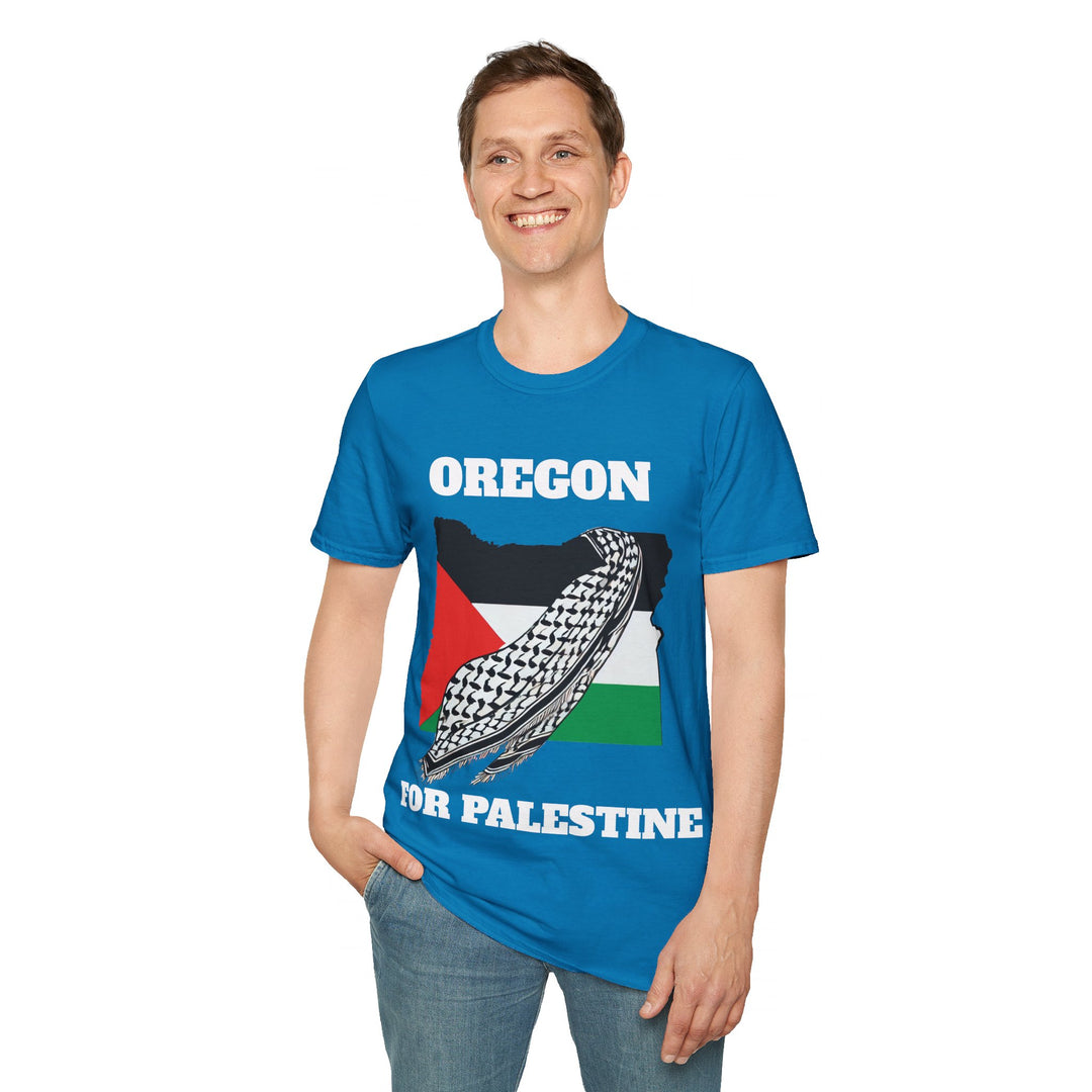 OREGON For Palestine  Unisex Cotton Tshirt