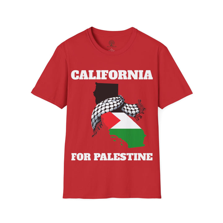 California For Palestine  Unisex Cotton Tshirt