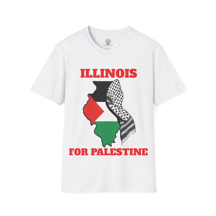 ILLINOIS For Palestine  Unisex Cotton Tshirt