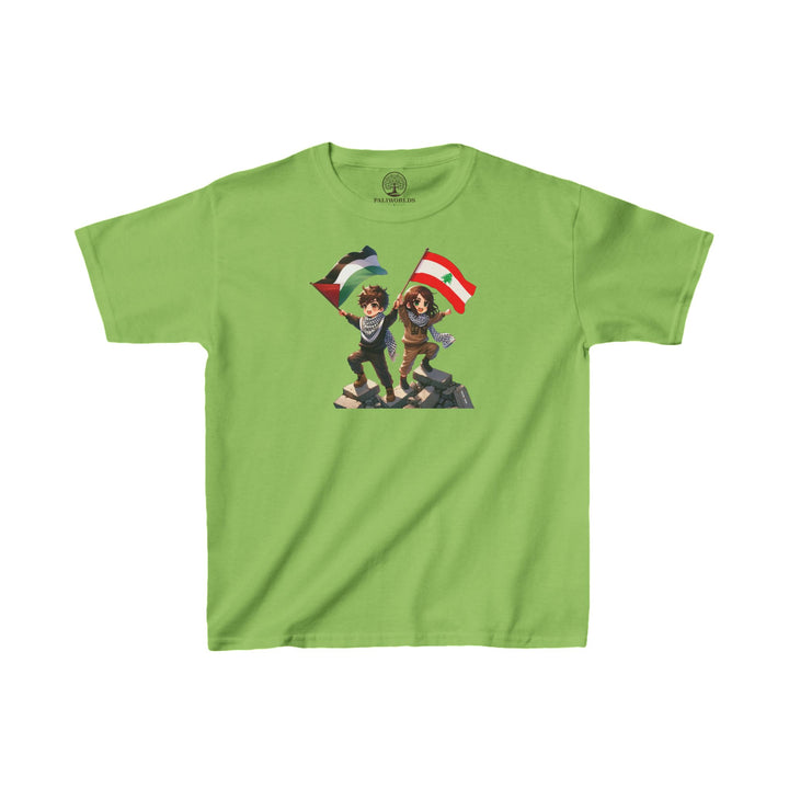 Lebanon and Palestine United Kids Tee