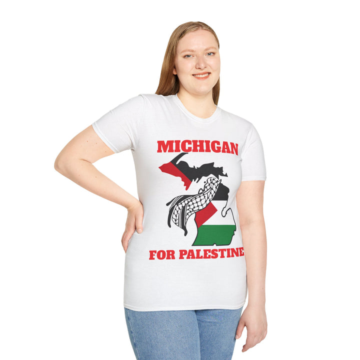 Michigan II For Palestine  Unisex Cotton Tshirt