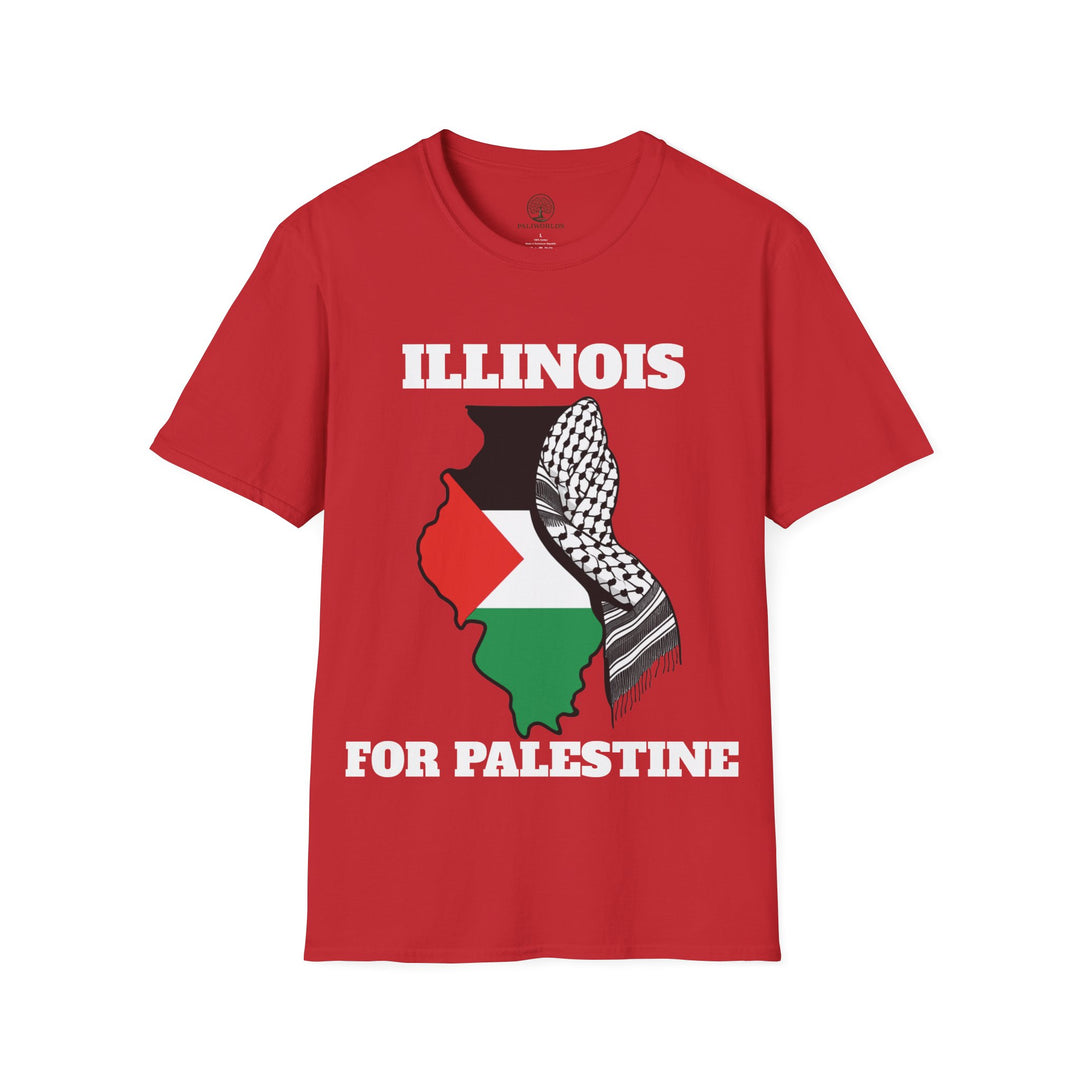 ILLINOIS For Palestine  Unisex Cotton Tshirt